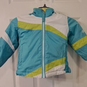 Weatherproof Teal and Lime Kids Winter Puffer Jacket 3T